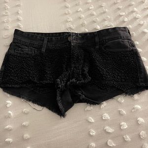 Hollister crochet shorts